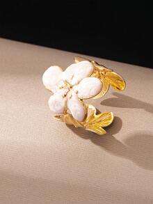 1pc Women's Fashion Elegant Enamel Floral Ring, Suitable For Parties, Gatherings, Evenings, Outings - Available In Magenta/White/Purple - Ring - View 9