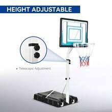 Canasta de baloncesto para piscina con altura ajustable de 1.26 - 1.75 m - como en la foto - Ver 6