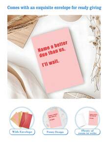 1 pièce Carte d'anniversaire amusante pour le meilleur ami et le petit ami/mari, carte d'anniversaire humoristique pour la petite amie/femme, cadeau de la Saint-Valentin amusant pour lui et elle - Multicolore - Voir 2