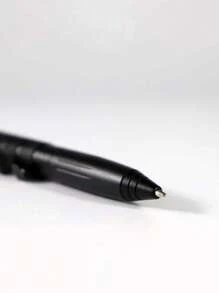 قلم تكتيكي متعدد الأغراض للدفاع عن النفس، من الألمنيوم المحمول، مزود بأداة كسر الزجاج الكربيدي و 5 قطع من أقلام الحبر البديلة السوداء، مناسب للتخييم والطوارئ، وحيادي الجنس (أسود/فضي/ذهبي/رمادي)