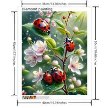 1 pièce Ensemble de peinture de diamant 5D, convient pour les débutants, forage rond complet, craft de canevas à forage complet, comprend des outils de forage et des diamants synthétiques multifacettes étincelants, sans cadre, diverses tailles disponibles, décoration murale idéale pour la maison