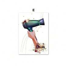 1 pieza Pintura de arte en lienzo para decorar la pared, póster y estampas nórdicas para el salón de belleza, opcional con marco, para peluquería, estilistas y esteticistas