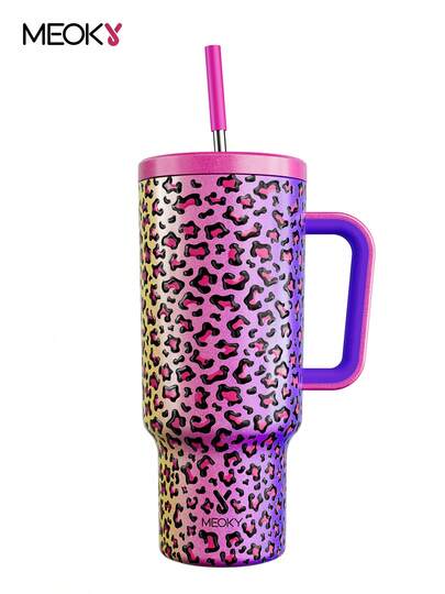 40oz Tumbler With Handle And Straw, Insulated Cup, Vacuum Insulated Water Bottle, Tumbler With Lid And Straw, Insulated Stainless Steel Travel Mug, 100% Leak-Proof, Keeps Cold For 34 Hours Or Hot For 10 Hours, Portable Suitable For Outdoor Camping, Hiking, Driving, And Car Travel