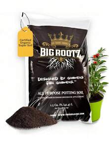 Soil King   Super Soil - All-Purpose Potting Soil, PH Adjusted For Maximum Nutrient Uptake & Root Growth, Ready-To-Use For Indoor & Outdoor Plants, Container Gardening & Vegetables, 40 Lb.Bag - Black - View 6
