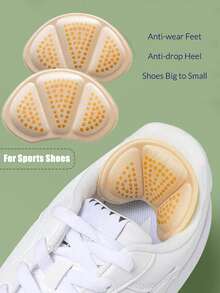 Shoe Sizer Gel Pads - Sports Shoes Size Adjuster To Prevent Slipping, Friction & Blisters On Heels - Apricot - View 2