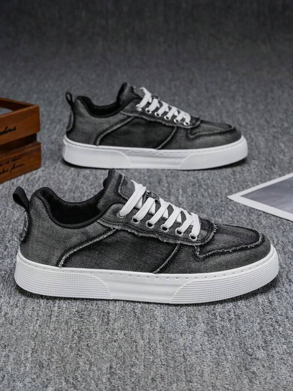 Men's Breathable Cool Comfortable Skate Shoes, Casual Daily Commute Outdoor Walking Sneakers, Minimalist Fashion Versatile Leisure Sports Shoes