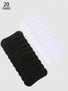Random 5/10/20/30 Pairs Multi-Color Non-Slip No Show Invisible Low Cut Liner Socks
