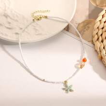 1 colar versátil de contas multicoloridas com estilo praiano e estrela do mar, conchas e elementos de peixe, ideal para mulheres, turistas, férias, viagens em ilhas, piqueniques, festivais de música de verão e festas na praia (cores e quantidades de contas aleatórias)