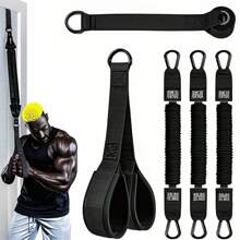 Adjustable Heavy Duty Latex Resistance Bands Set With Door Anchor, Arm Strength Training Workout Equipment, Elastic Resistance Bands Accessories, Gym