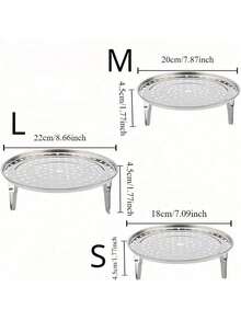 1pc Stainless Steel Steamer Rack - Suitable For Storage Pots, Multi-Layer Round Steamer Insert With Can Holder Accessories, Ideal For Home Kitchens