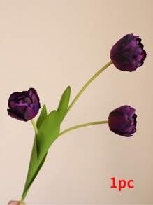 1pc Tulip Artificial Flowers, Real Touch Flower Pink Fake Flowers, Fake Tulip Flower Arrangement Bouquet Suitable For Home Office Wedding Decoration Artificial Plant Decoration