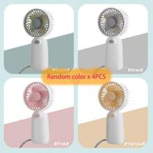 1 pieza Ventilador mini portátil de mano con batería, portátil para verano y exteriores (Baterías no incluidas)