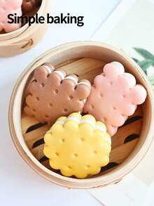 3 件套复古经典饼干、巧克力夹心饼干、果酱饼干切割机、婚礼、生日、家庭 DIY 烘焙工具、印章饼干压模、夹心饼干、果酱饼干切模、柱塞饼干模具、软糖模具、甜点模具 - 淺灰色 - 查看 3