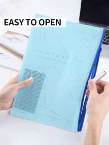 1/2/4/8Pcs Portable Zipper File Bag Transparent Single-Layer Mesh Student Test Paper Data Storage Bag Office Files Stationery (A4 A5 B5)