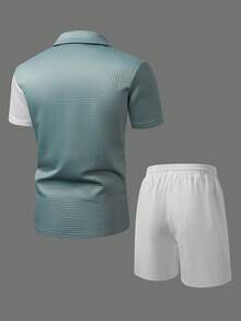 Coconut Tree Leisure Holiday Polo Outfit, Summer Slim Fit - Multicolor - View 4