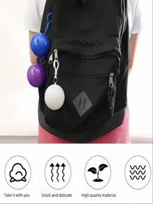 1pc Portable Plastic Rain Poncho Keychain, Compact Reusable Emergency Rain Gear For Travel, Hiking, Fishing, Camping, Adult, Assorted Color