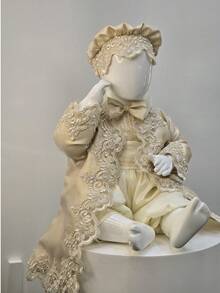 Traje Niño Estilo Principe Elegante Ceremonia Fiesta Bautizo Boda Cumpleaños Conjunto completo Saco Camisa Pantalon con tirantes moño Formal Niño evento especial ceremonia religiosa - Champán - Ver 2