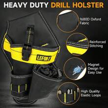 Drill Holster,Heavy-Duty Impact Holster For Tool Belt,Drill Holder,Drill Pouch Fits Most Drills - Black - View 10