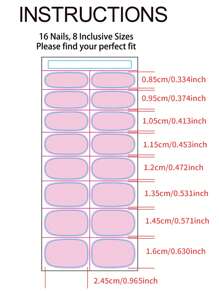 16pcs No Bake Gel Nail Stickers, Spring/Summer New Pink Fine Glitter Shiny Crystal Short Nail Self-Adhesive Full Nail Film, UV Glossy, Easy To Apply And Remove, Suitable For Women And Girls Daily DIY Use Nail Art Supplies