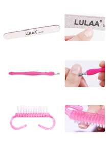 22-Piece Manicure Set: Nail Lamp, Nail Grinder, Nail Art Pens, Dotting Pen, Nail Jewelry, Finger Separators, Cuticle Pushers, Cuticle Nipper, Metallic Nail Lines, Nail Brushes