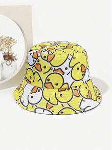 1pc Tropical Fish Printed Reversible Bucket Hat, Unisex Outdoor Beach Vacation Sun Hat Men's Sun Hat Summer Hat, Suitable For Summer Outdoor Activities Such As Hiking And Fishing