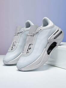 2025新款情侣鞋高品质大影3.0跑步鞋运动鞋高弹力舒适轻便休闲鞋运动靴厚底时尚MD大底跑步休闲派对新款网眼透气 - 銀色 - 查看 2