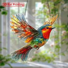 Grazioso suncatcher a forma di pettirosso - decorazione colorata da appendere alla finestra, perfetto per la decorazione di casa e giardino, regalo ideale per uomini, donne, anniversari familiari, compleanni, inaugurazioni di casa