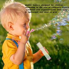 20pcs Small Size Colorful Bubble Wand, Transparent Bubble Blower For Birthday Party, Friends Gathering (Random Color & Design)