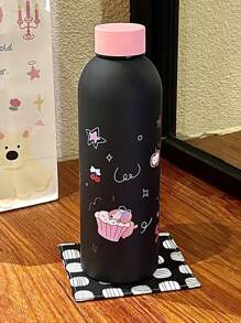 1 Pc Black Butterfly Thermal Mug, Minimalist & Practical Multifunctional