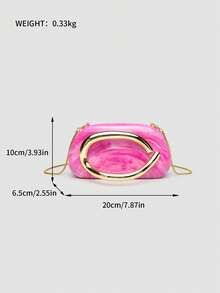 1 Piece Acrylic Clutch Bag, For Valentine's Day, Comfortable And Fashionable, Elegant Handbag, Personalized Gift Option, 2025 Accessory, Fashion Style Suitable For - 明亮 - 查看 8