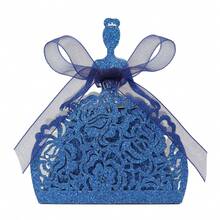 每包25件/50件可爱女孩玫瑰花包装盒配丝带、珠光/闪光纸、派对、婚礼、生日、圣诞节礼品包装盒，批发用于家居装饰 - 彩色 - 查看 25