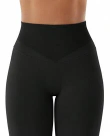 VOYJOY Women Impact Leggings Seamless Scrunch Butt Lifting Workout Leggings High Waisted Gym Yoga Pants Yoga Pants For Women  Black Pants Summer Clothes For Women - màu đen - Xem 8