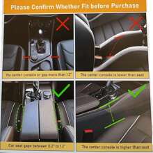 High-Quality Leather Car Seat Gap Fillers - Fit For Suvs, Trucks & Cars | Leak-Proof & Dirt-Resistant | Easy Clean