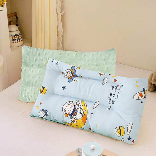 1 pieza Almohada para recién nacidos, almohada de cuentas reversible de 11,0 pulgadas x 18,11 pulgadas, con estampado de dibujos animados en ambos lados, regalo de Navidad, regalo de Año Nuevo, regalo de Pascua