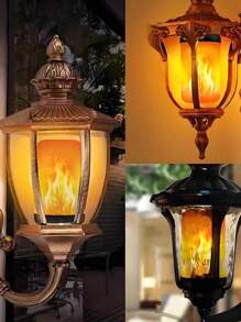4 pezzi Lampadine a LED a effetto fiamma, attacco E26/E27, lampadine a fiamma per Ognissanti, lampadine gialle a luce tremolante con effetto capovolto, 4 modalità di luce a fiamma, per Natale, feste, decorazioni per interni ed esterni.