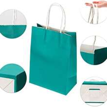 30pcs Paper Party Bags, Gift Bags With Handles, Party Favor Bags, Thank You Bags, Reusable Paper Bags, Creative DIY Paper Bags Back To School