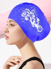 Women Long Hair Swim Cap, Silicone Swim Cap With Ear Protection, Swimming Cap For Long Hair, Suitable For Men & Women, Special Design Waterproof Slip-Resistant Long Hair Swim Cap For Adults, Beach Essentials, Beach Accessories, Pool Float - Multicolor - View 12