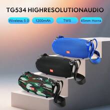 TG534 High Power Wireless Speaker Portable Dual Loudspeaker Stereo Speakers Outdoor/Gift/Party/FM/Support TF Card/USB