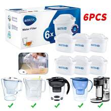 New 6 Pack BRI TA Maxtra+ Plus Water Filter Jug Replacement Cartridges Refills.UK - White - View 1