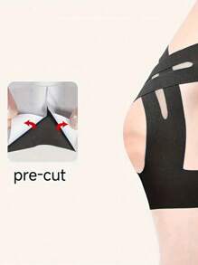 1 pezzo Nastro sportivo impermeabile, supporto per ginocchio - Fascia sportiva elastica pre-tagliata, adatta per corsa, calcio e accessori da palestra per fitness