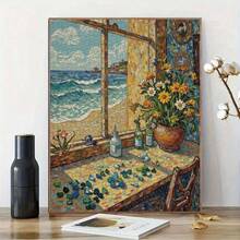 1000/500/300 قطعة لغز كبار السن، منظر ساحلي أزهار، يحسن المزاج والذاكرة، يعزز التفكير والمهارة اليدوية، مناسب لليالي الألعاب، لغز صعب - متعدد الألوان - مشاهدة 3