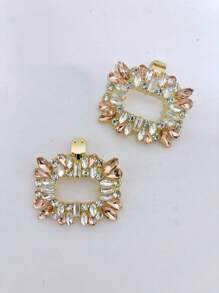 1pc Classic Multi-Style Crystal Shoe Clips, Rhinestone Metal Detachable Shoe Buckle Accessories For Wedding & High Heels