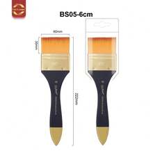 专业画笔 – 黑金色手柄，配密实尼龙毛和铝制套圈 – 扁平、圆形和斜角笔尖，适用于丙烯、油画和水彩 – 适合学生、初学者和艺术家的美术用品 – 返校必备 - 均碼 - 查看 14