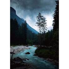 1 buc Verde Închis Pădure Ceață Peisaj Montan Natura Poster Artă de Perete Imprimare Acasă Living Dormitor Cameră Bar Decor Cadou Cadru Opțional - Multicolor - Vizualizare 29