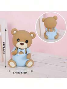1 bộ hoặc 1 cái Đồ trang trí bánh hình gấu dễ thương, Đồ trang trí bánh hình gấu dây đeo màu xanh hồng, Đồ trang trí bánh hình quả bóng xốp màu xanh hồng trắng vàng, Hộp đựng kẹo hình chai sữa bằng nhựa, Đồ trang trí bánh hình thang màu hồng xanh, Thích hợp để trang trí bánh rửa tội, Trang trí bánh tiệc mừng em bé, Trang trí bánh tiệc tiết lộ giới tính, Trang trí bánh sinh nhật (Gấu và chữ cái có thể tái sử dụng) - Nhiều màu - Xem 9