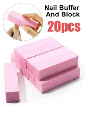 1pc/3pcs/10pcs/20pcs Nail Buffer Block, Medium/Fine Grit 100/180 Finishing Buffers For Acrylic Nails Gel Polish Nails, 3 Way Professional Pedicure Manicure Buffer 1pc/3pcs/10pcs/20pcs Nail Buffer Block, Medium/Fine Grit 100/180 Finishing Buffers For Acrylic Nails Gel Polish Nails, 3 Way Professional Pedicure Manicure Buffer KitsKits,Nail Supplies,Nail Tools,Nail Art Tools,Back To School,Nails,Nail Tools For Press On Nails