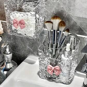 1 件冰川图案 PE 壁挂式浴室收纳盒 - 简易化妆品收纳盒 - 家居装饰浴室配件返校