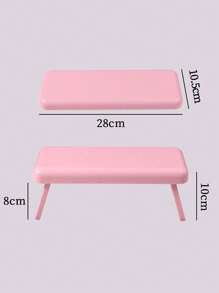 1pc Foldable Nail Pillow With Heightening Design, Built-In Nail Lamp, Plastic Armrest Pad For Nail Salon, Simple Style Hand Desk Pad, Light Luxury Nail Accessory Support Bracket, Portable And Foldable