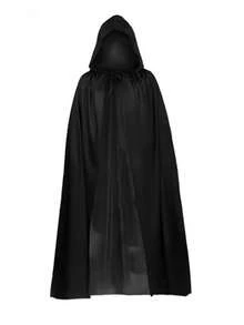 1/2PCS Black Vampire Witch Party, Carnival, Prank Party Dress, Skeleton Ghost Dress,Terrifying Ghost Mask,Adult Black Cosplay Costume Accessory, Suitable For Giving Him/Her The Ideal Holiday Gift Halloween Black Cape - Multicolor - View 4
