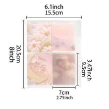 40- Portable Transparent Frosted Photo Album - A Storage Book For Large Capacity Movie Tickets, Postcards, Bank Cards, And Identification Documents.